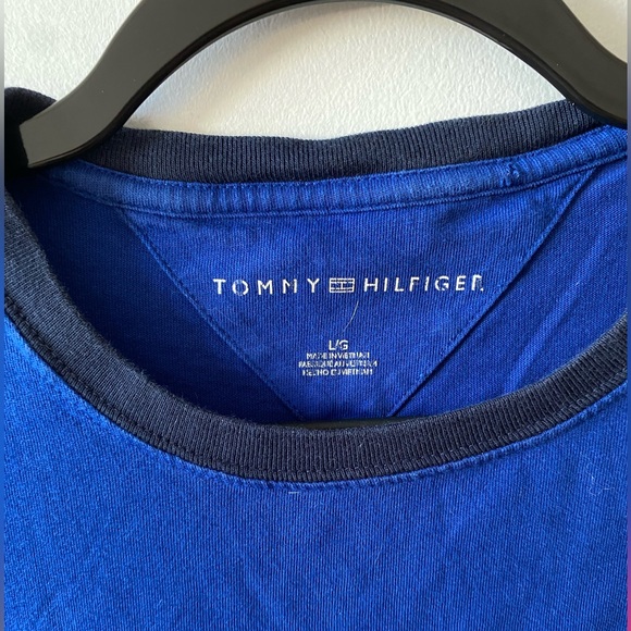 Tommy Hilfiger Tino Logo T Shirt Blue Men’s Large - Picture 4 of 4